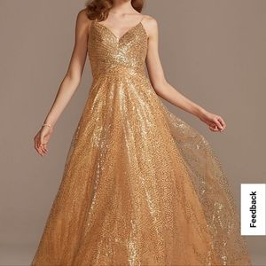 Gold Ballgown Dress -Size 10